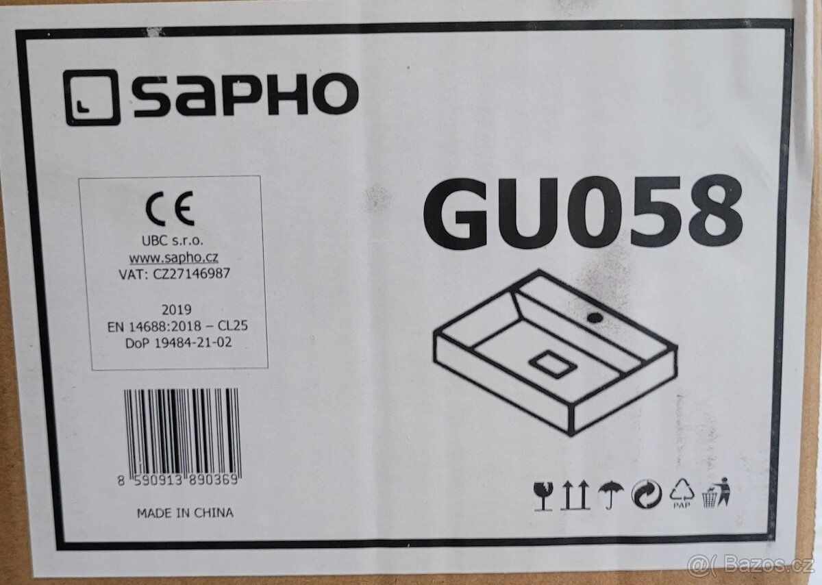 Umyvadlo zn. Sapho GU058 - 580x440 - 4