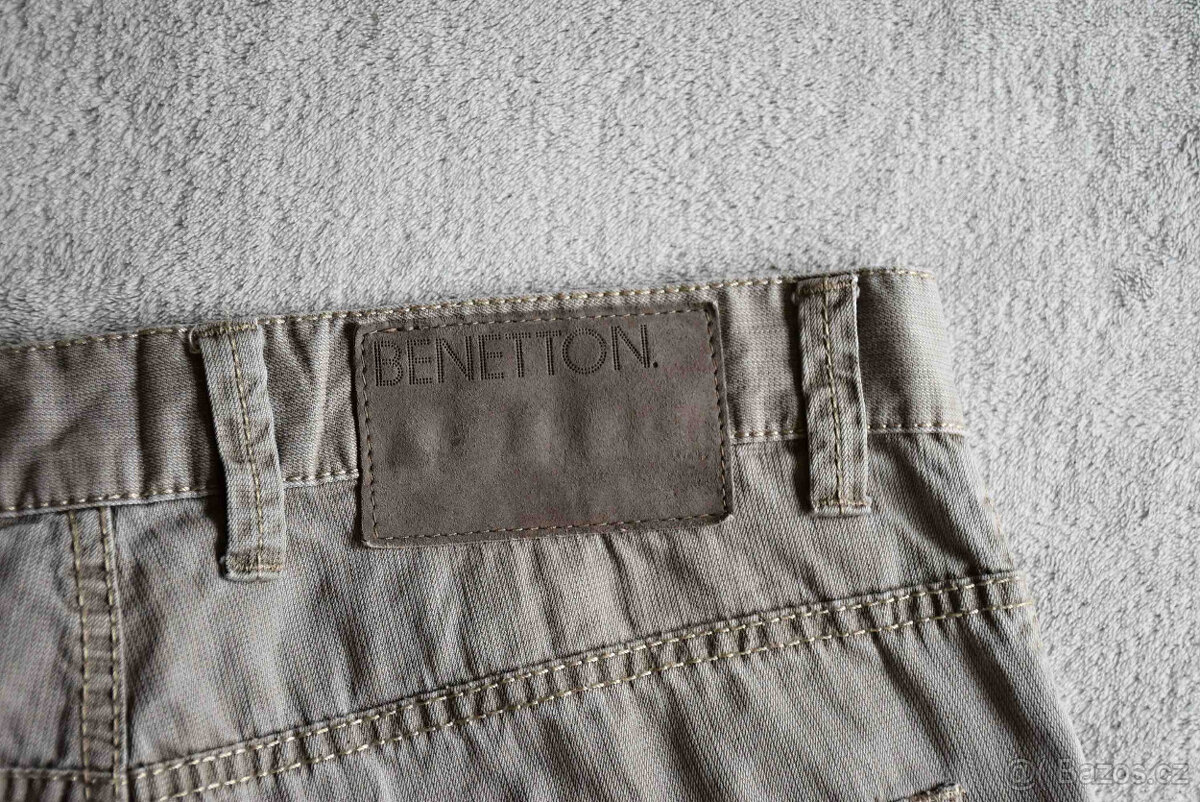 Béžové slim kalhoty Benetton a zateplené Betty Barclay S - 4