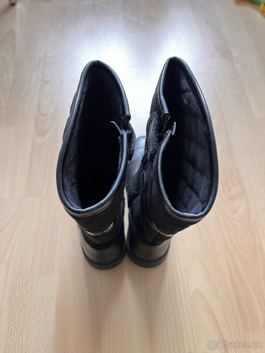 Dívčí kozačky černé Geox vel. 33 EUR - 4