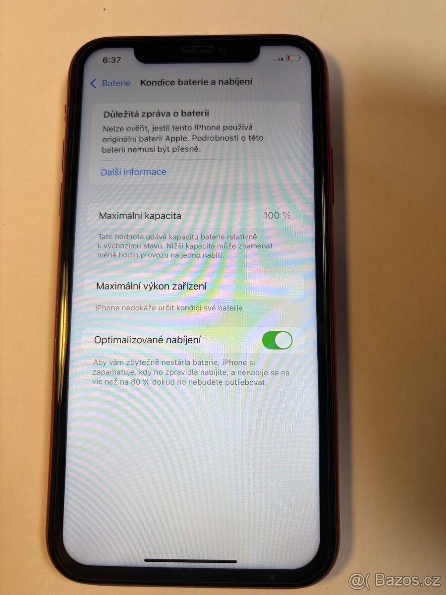 Apple iPhone XR 64gb kondice baterie 100% s kabelem iOS 18.7 - 4