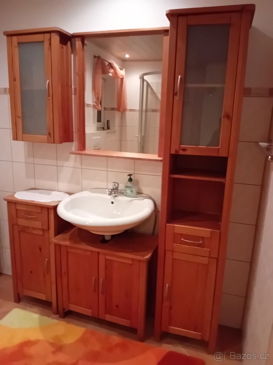 dřevěná, koupelnová, 5 dílná sestava - 4