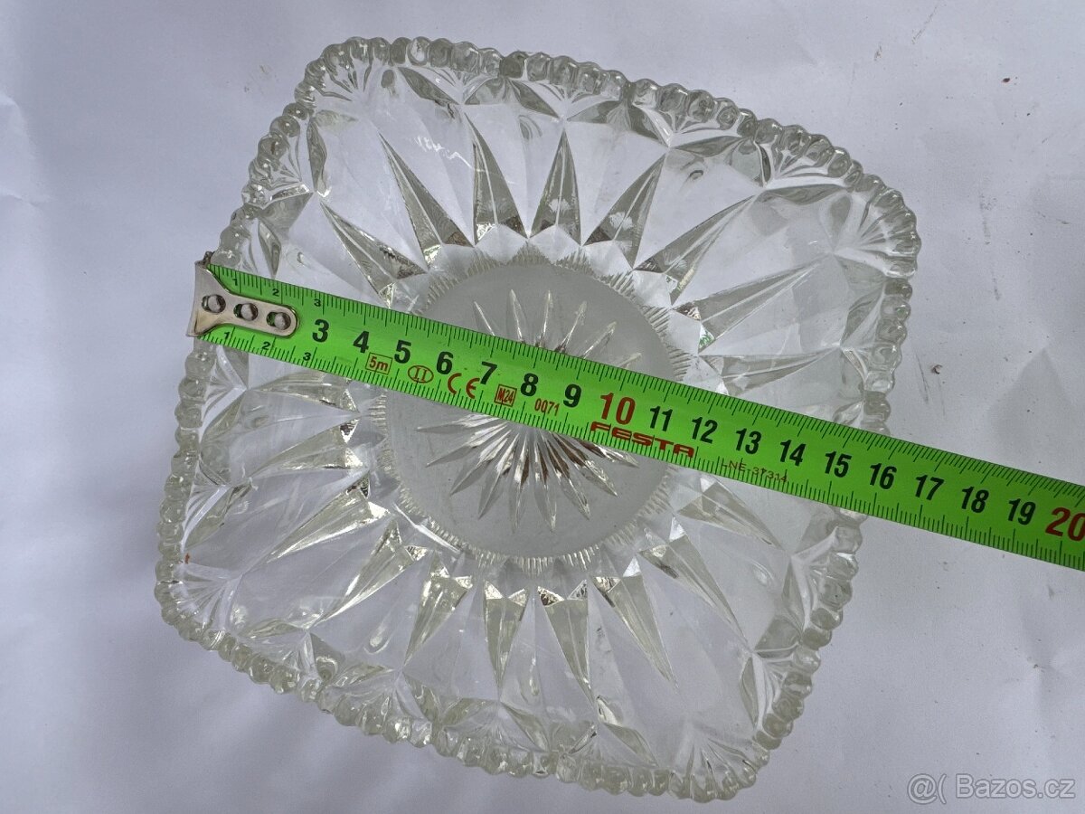 Vintage skleněná mísa - lisované sklo 50.léta - 4