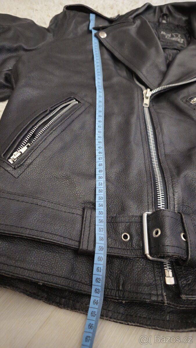Kožená motorkářská pánská bunda. - 4