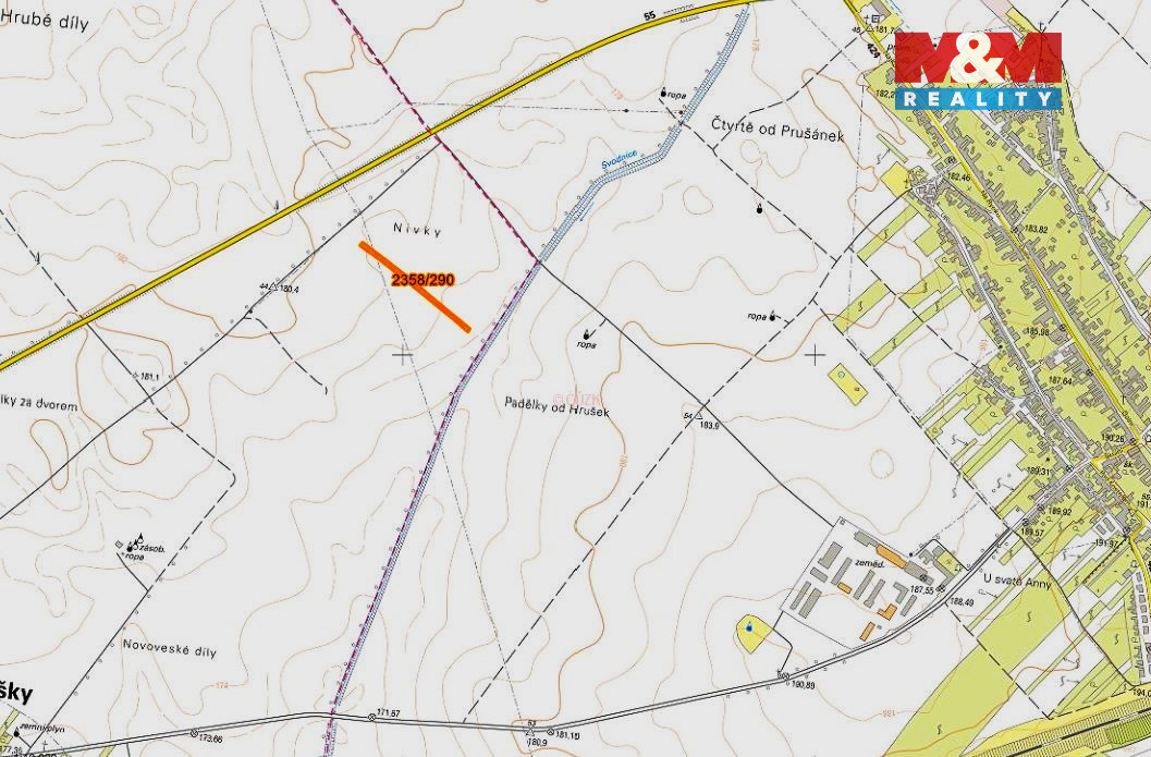 Prodej pole, 243 m², Hrušky - 4