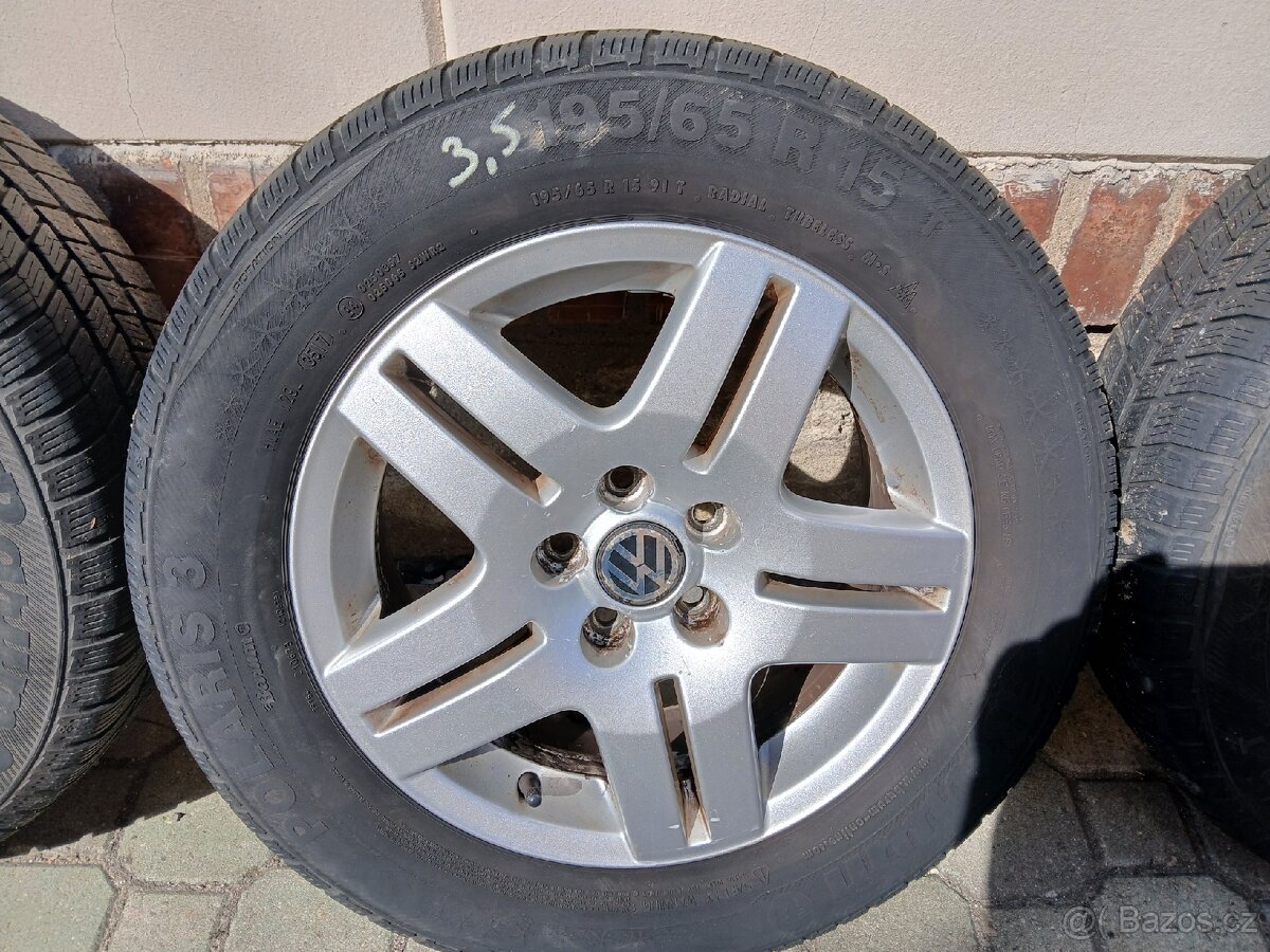 Prodej kol 5x100, 195/65 R15 zimní - 4