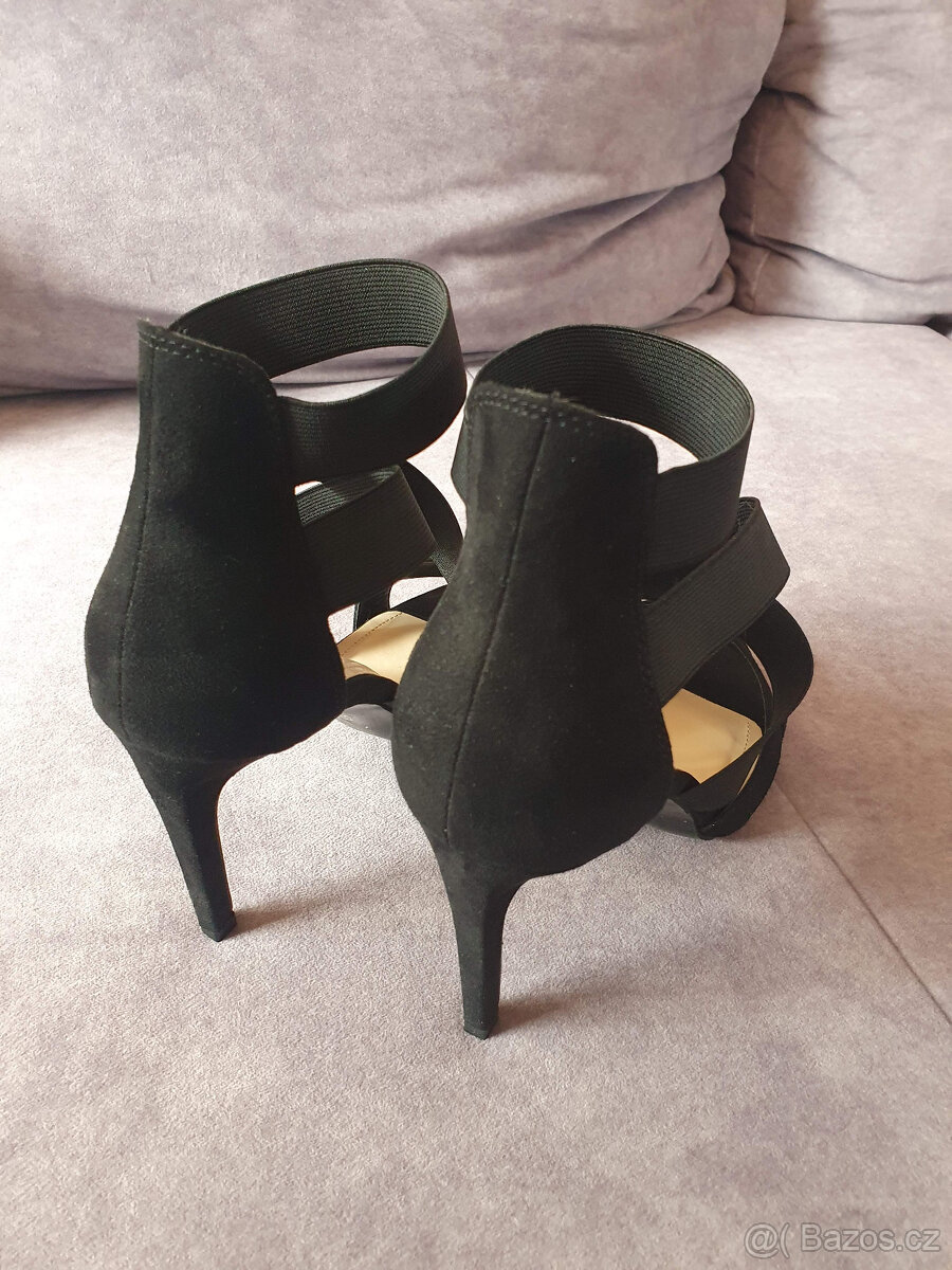 OMG Sandály s vysokým jehlovým podpatkem - Černé vel. 39 - 4