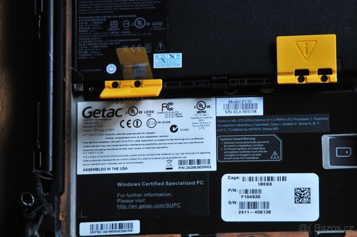 Vojenský/průmyslový tablet GETAC F110 - 4