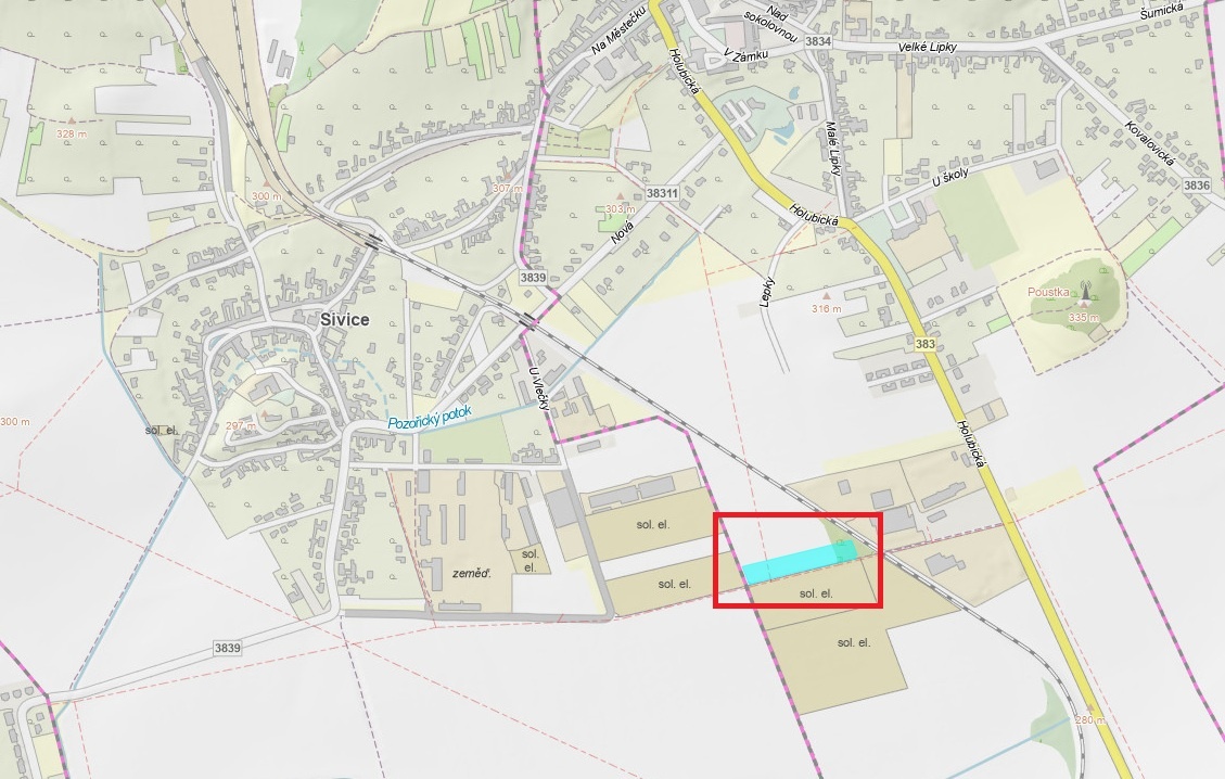 Pozemky v rezervě pro výrobu a skladování – Pozořice – 0,7ha - 4