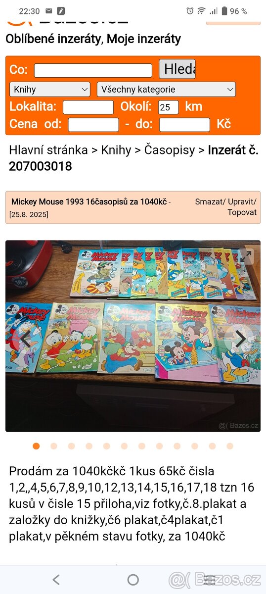 Prodam časopisy Mickey Mause 86ks 5.400 - 4
