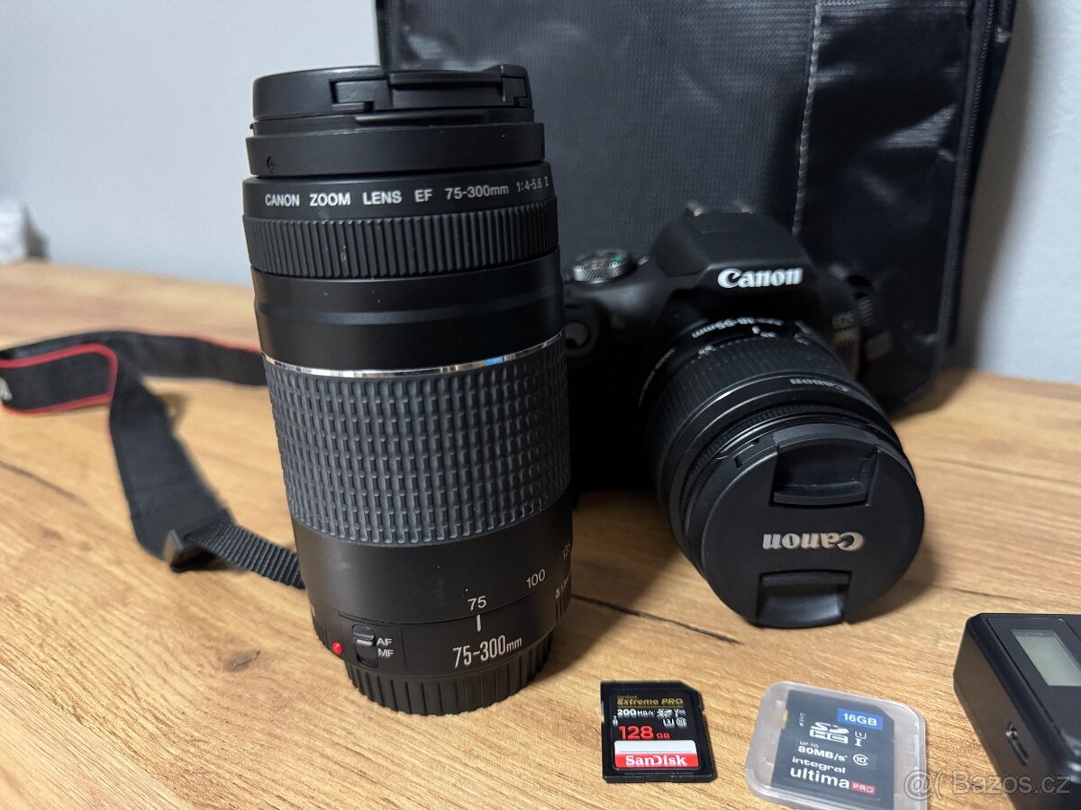 Canon EOS 2000D + EF-S 18-55 mm f/3.5-5.6 IS II + EF 75-300 - 4