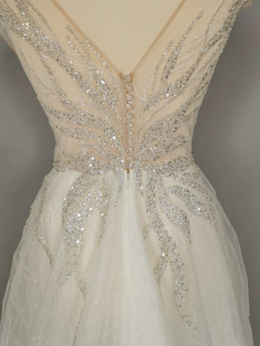 Luxusní nenošené svatební šaty, Artemida - 44 EU (XL) - 4