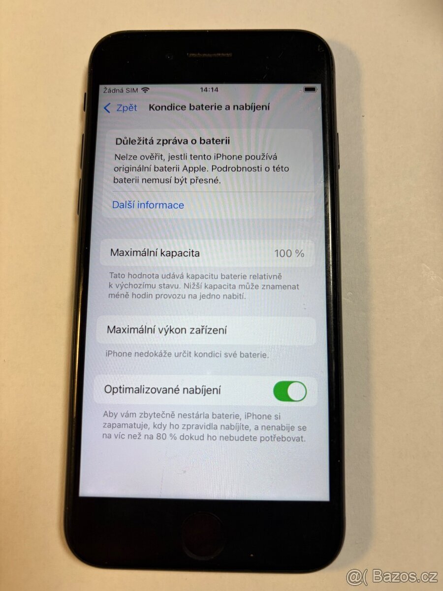 Apple iPhone SE 2020 64gb kondice baterie 100% s kabelem Ce - 4