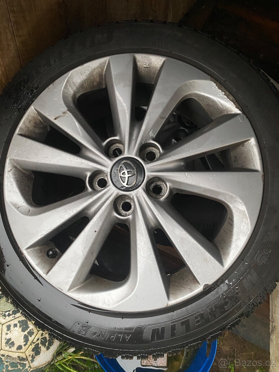 Alu kola 17” 5x114,3 Toyota a zimní pneu 215/50/R17 - 4