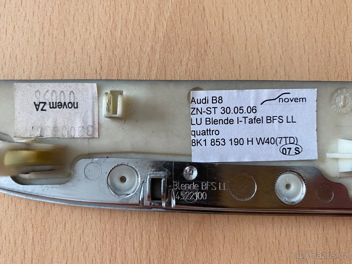 Dekorová lišta Audi b8 (dřevo) - 4