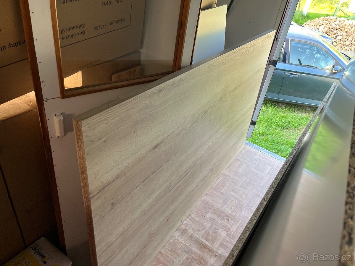 Kuchyňská pracovní ostrůvková deska, odstín Dub Halifax přír - 4