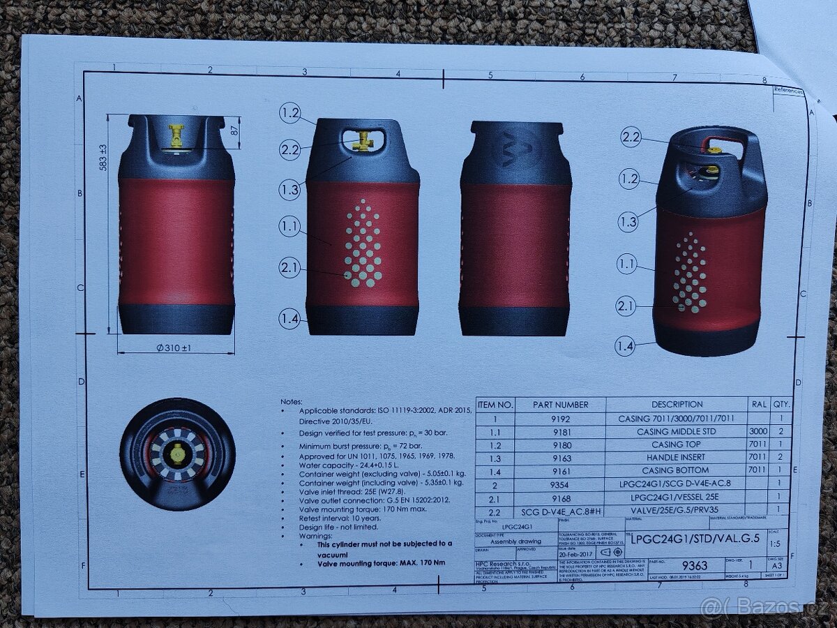 Plynová láhev plnitelná - 4