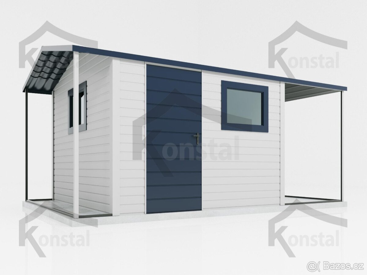 Zahradní domek 4x3m plus 2 přístřešky - 4