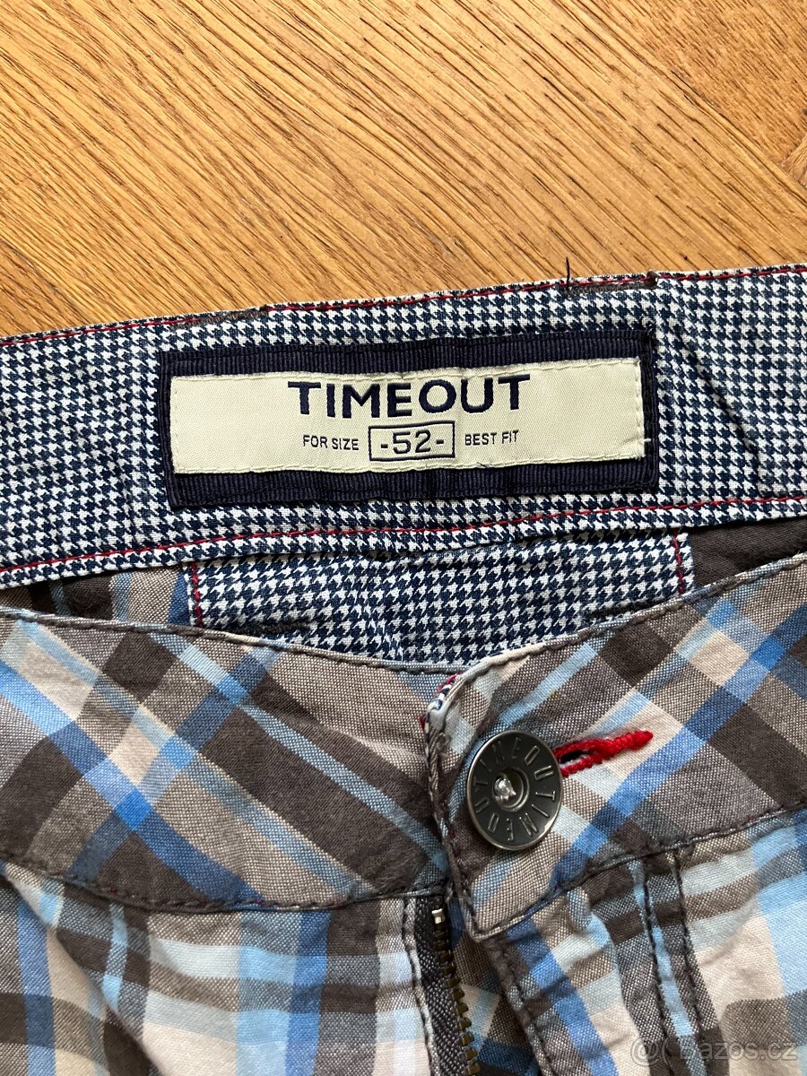 Pánské kostkované 3/4 kraťasy Timeout vel. 52 - 4