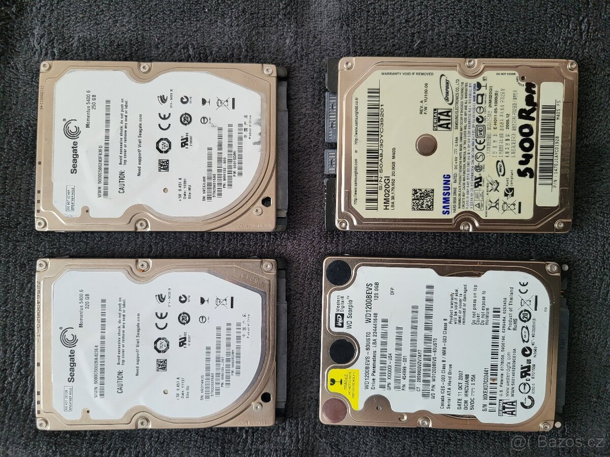 Pevné disky HDD 2.5", 3.5"/ SATA, IDE - 4