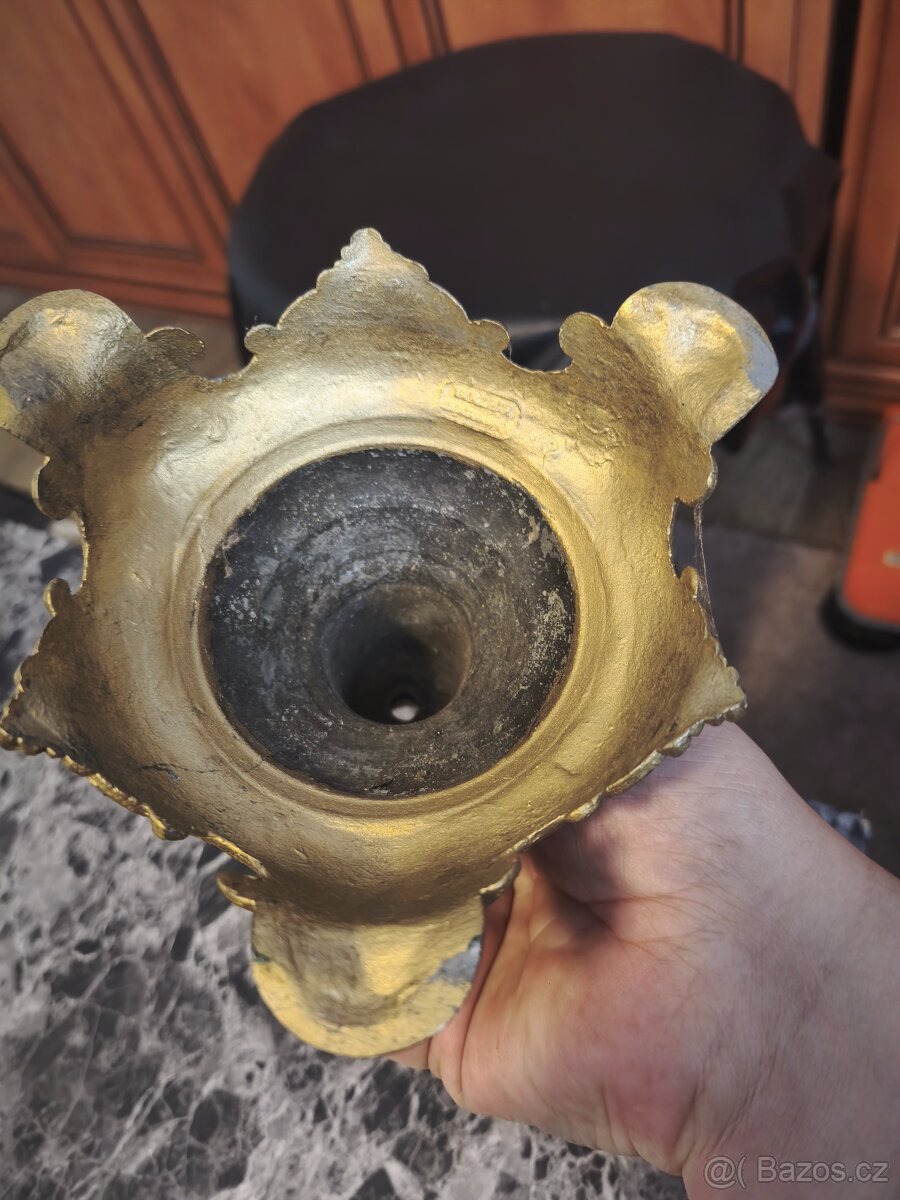 Starý kafe mlýnek,svícen, žehlička,nožík. - 4