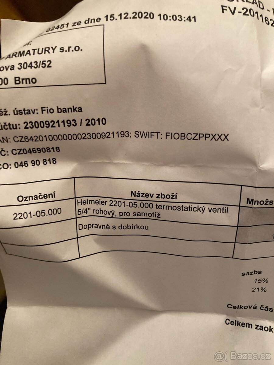 Heimeier termostatický ventil 5/4" rohový, pro samotíž - 4