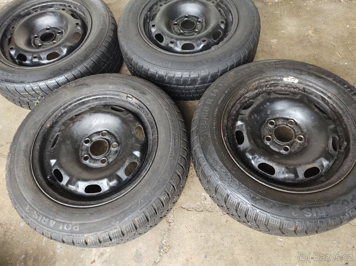 185/60 R14 M+S ZIMNÍ POLARIS + DISKY 5X100 FABIA - 2kusy - 4