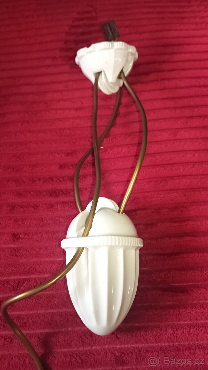 Starožitný stahovací lustr v zachovalém funkčním stavu. - 4