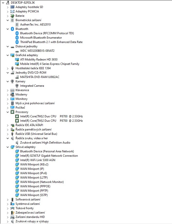 Lenovo T500,CPU P8700,WIN 10,HDD 320GB,RAM 6GB,15.6 palců - 4