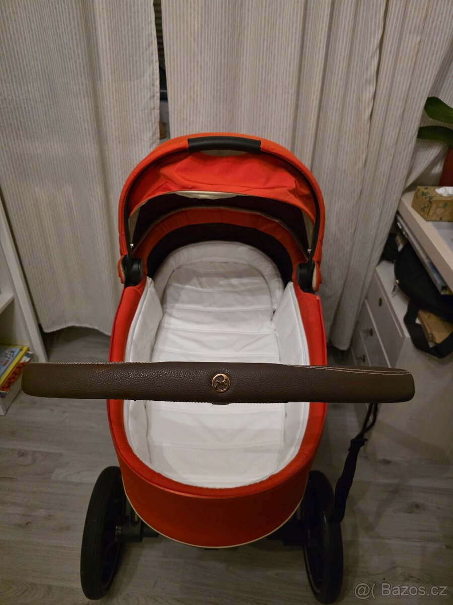 Cybex Priam Rosegold Lux Carry Cot Autumn Gold - 4