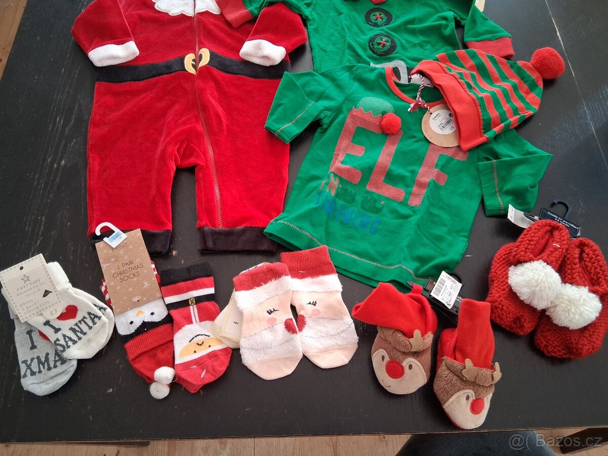 Vánoční oblečení na mimi vel 62/68 - 4