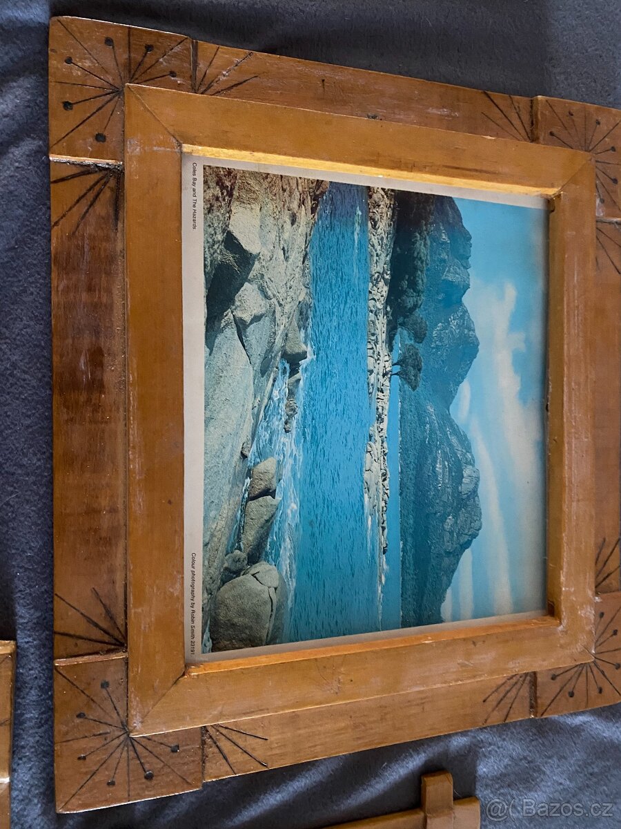 Retro dřevěné rámy s obrázky - 4