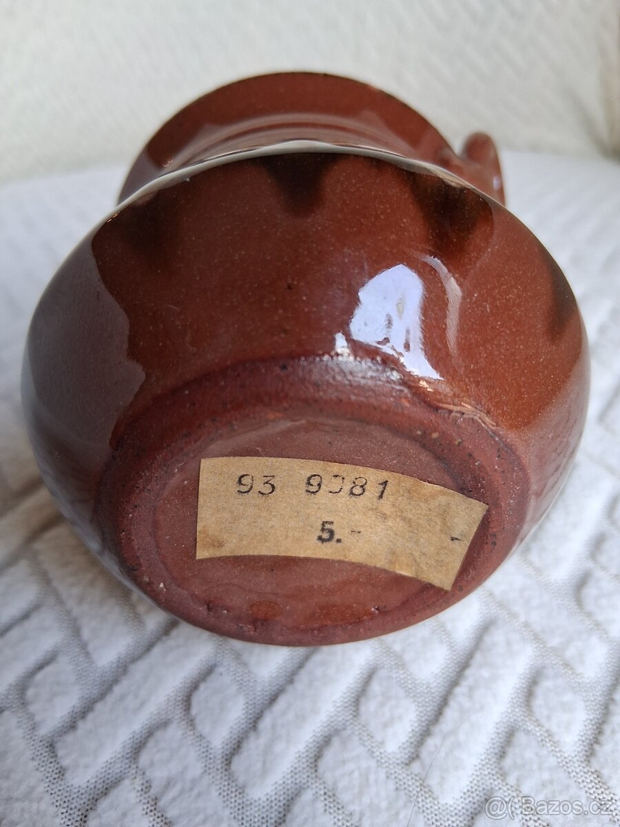 Bulharská keramika vázička s uchy - 4