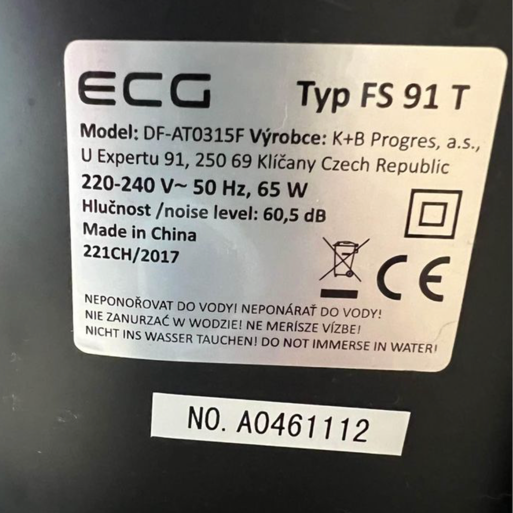 Ventilátor ECG - 4