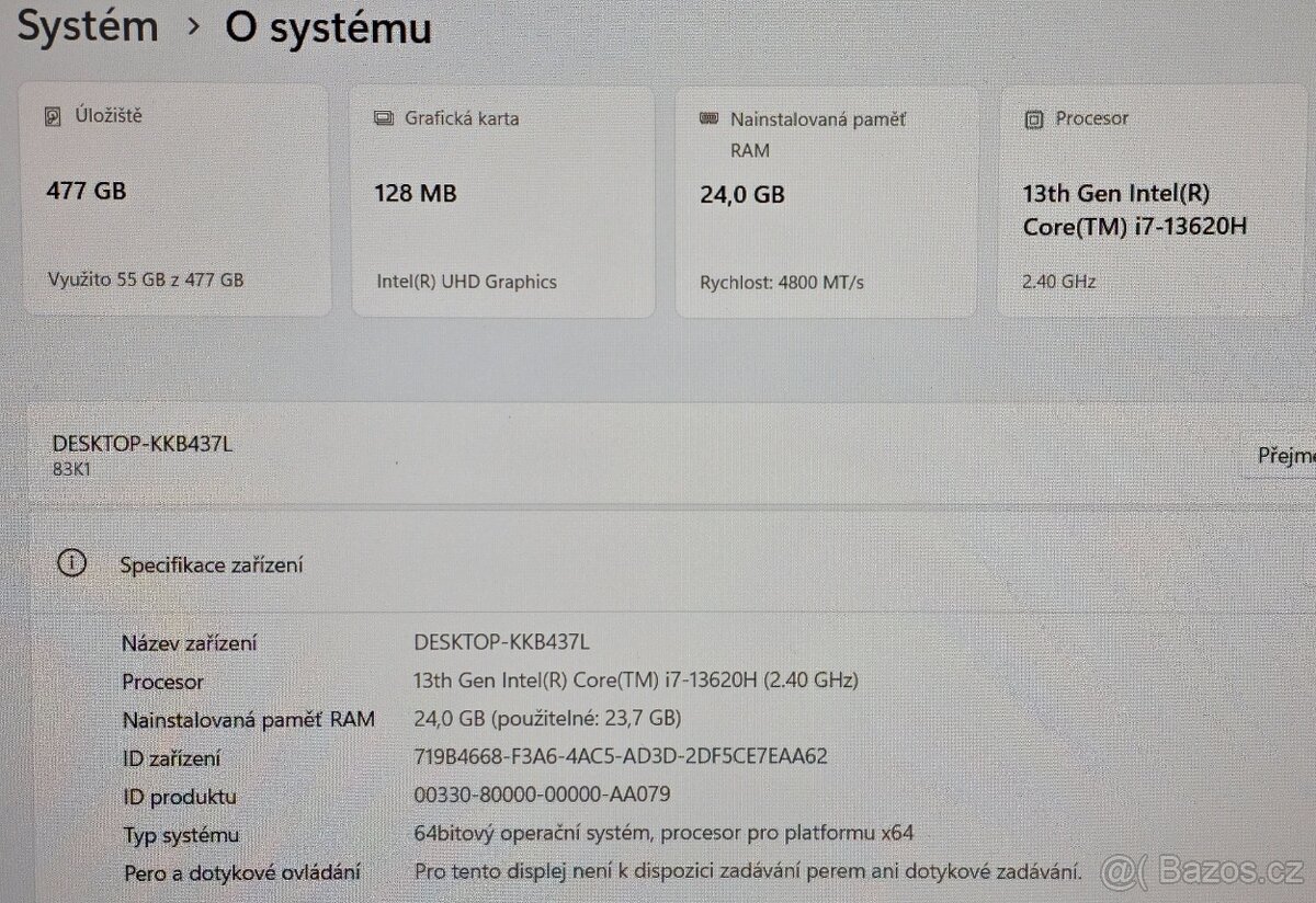 Prodám Notebook Lenovo IdeaPad Slim 3 (i7/24GB/512GB) - 4