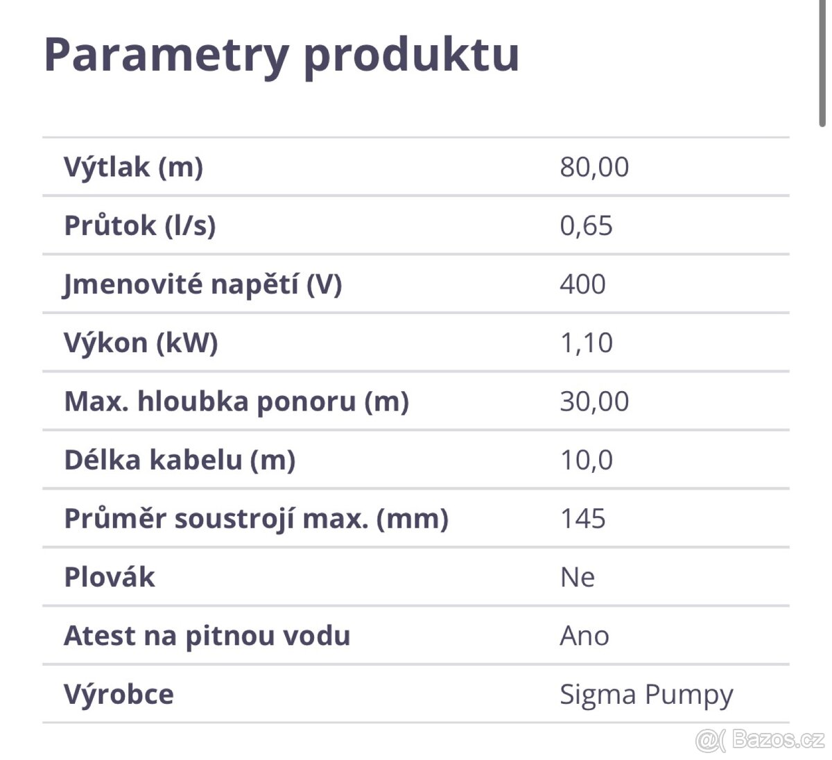 Čerpadlo na vodu Sigma - 4