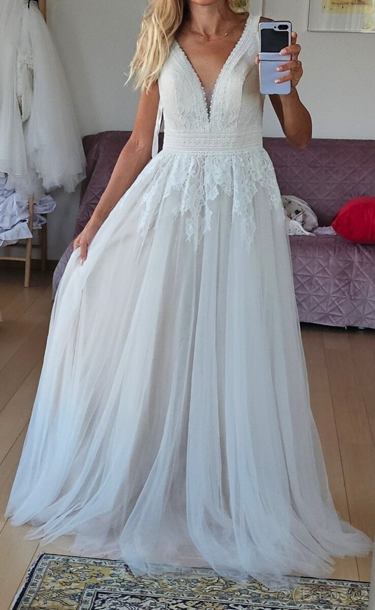 Nové boho svatební šaty s-l - 4
