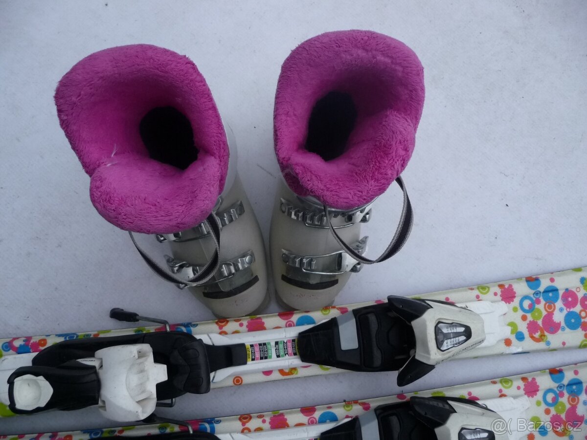 239. Detske lyže TECNO - 100 cm + boty LANGE 30 eu + hole - 4
