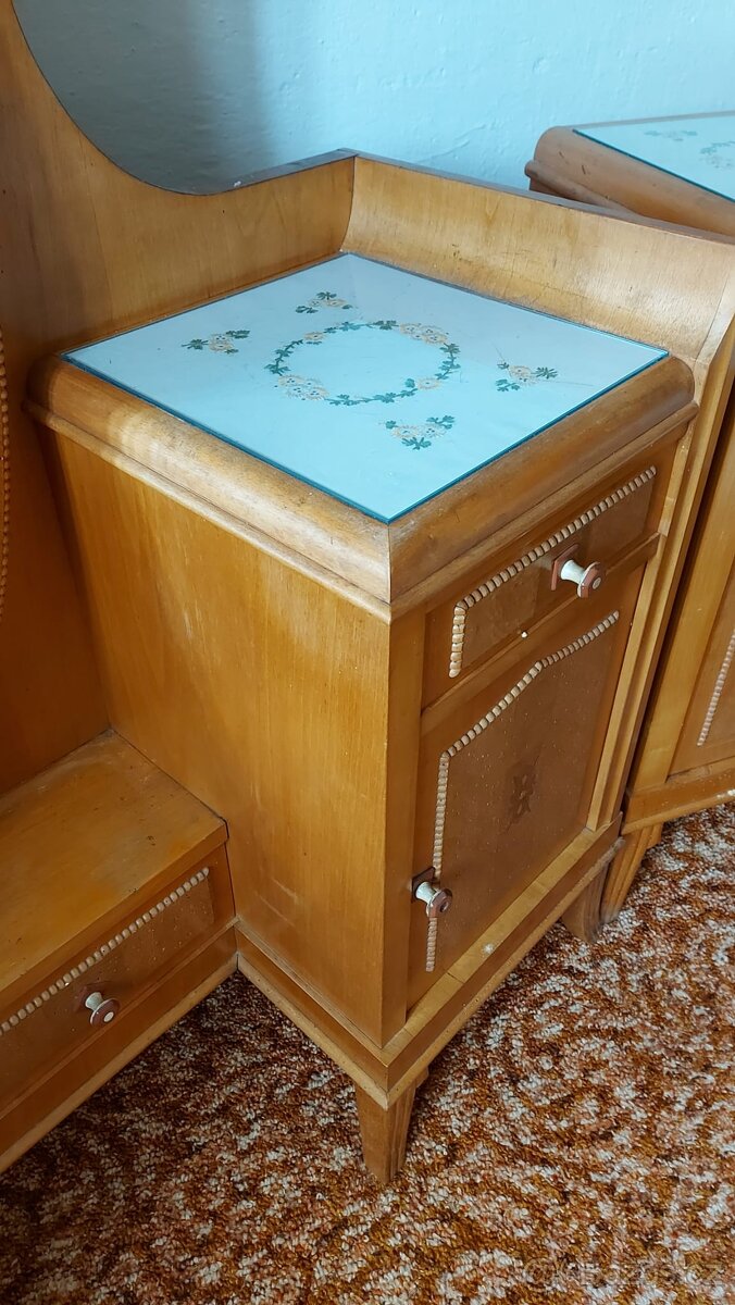 Retro nábytek - ložnice 50 léta - švédská bříza - 4