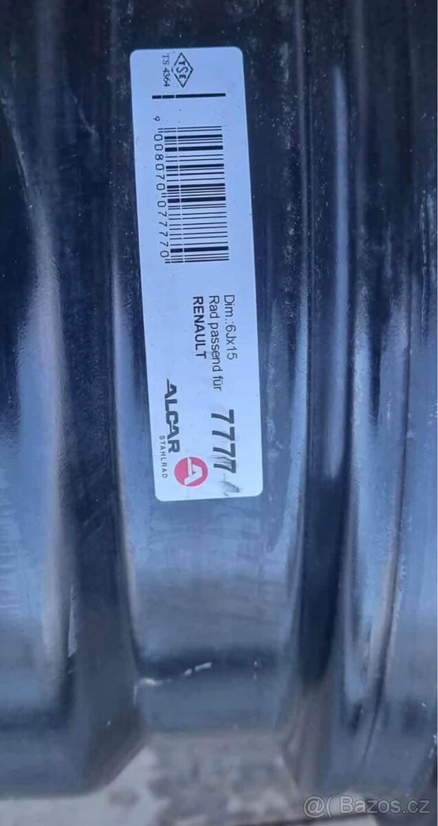 Plechove disky na auto Renualt clio - 4