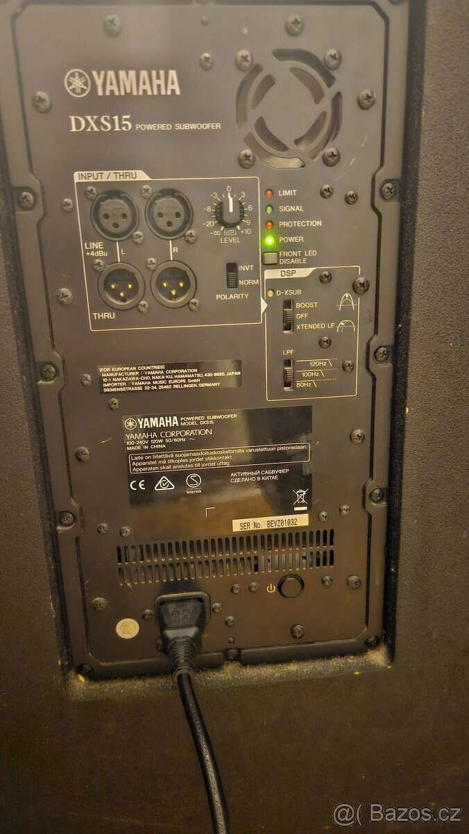 2x YAMAHA dxs 15 aktivní dřevěný subwofer reprobox - 4