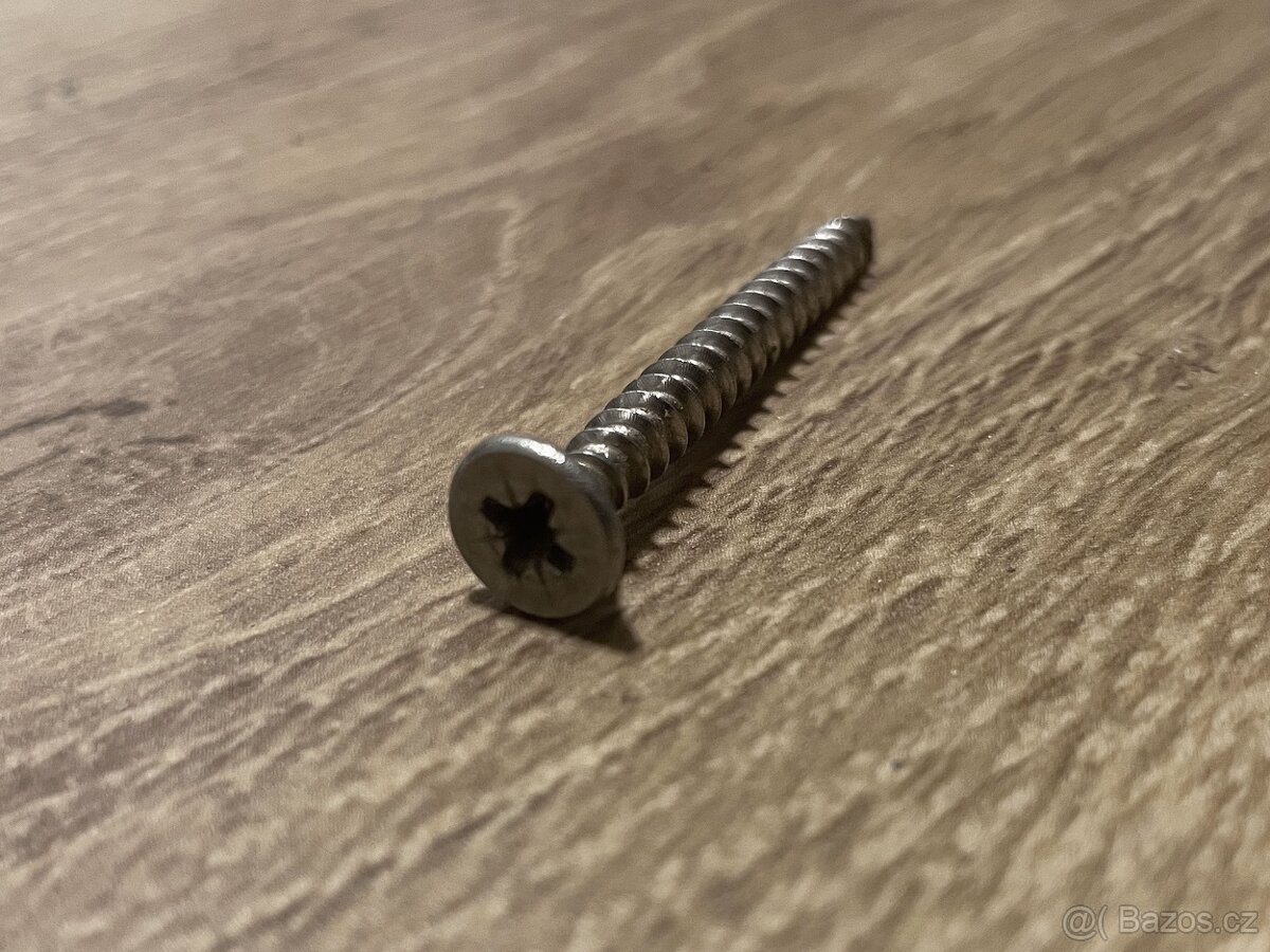 Vruty 5,0 x 50 NEREZ, zápust. hlava, kříž, na terasu - 4