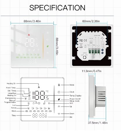Termostat Moes Zigbee - 4