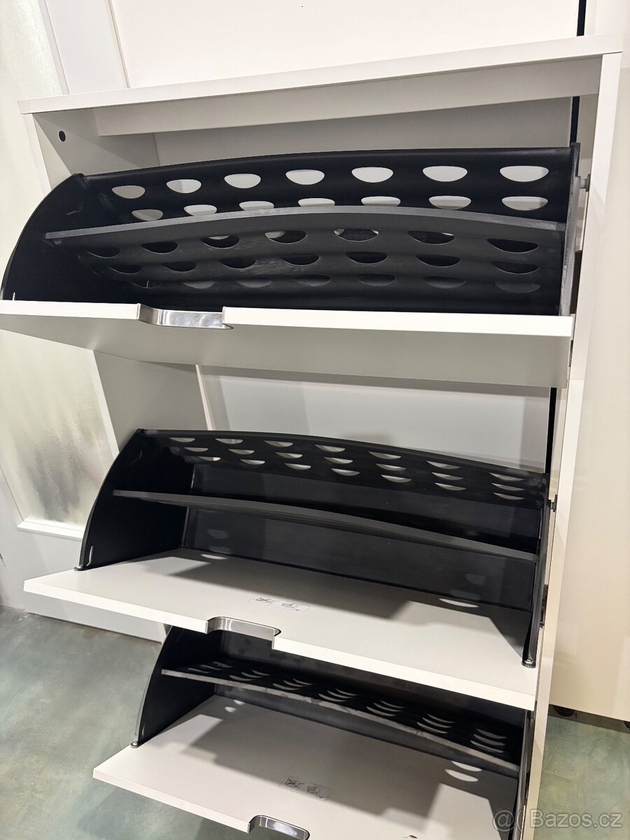 IKEA STÄLL botník – 3 přihrádky, bílý - 4
