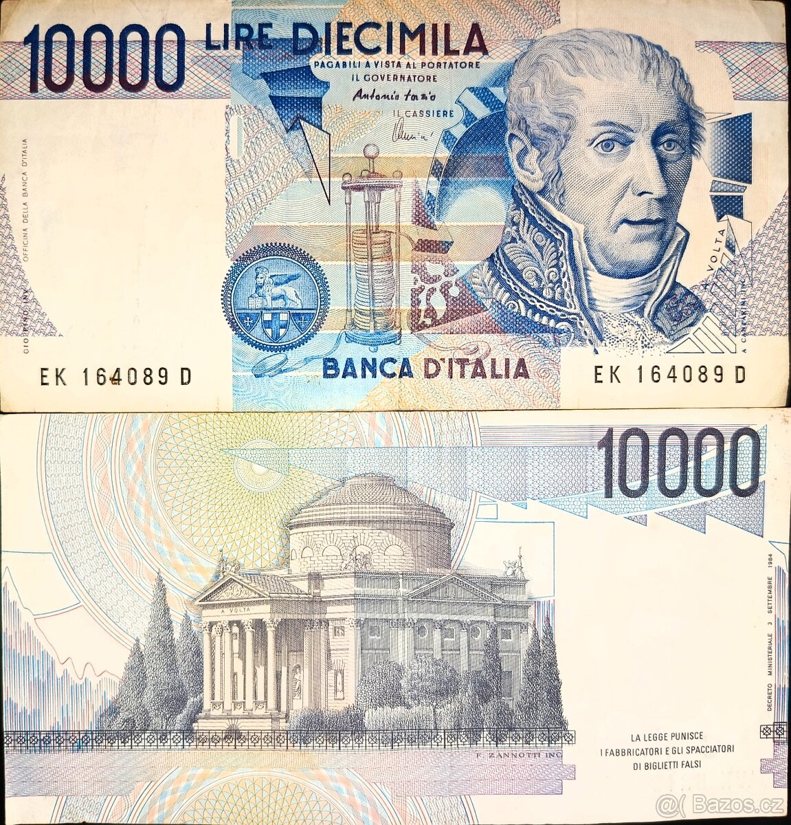 Italské bankovky 1000 - 100 000 lir 1983 - 1997 - 4