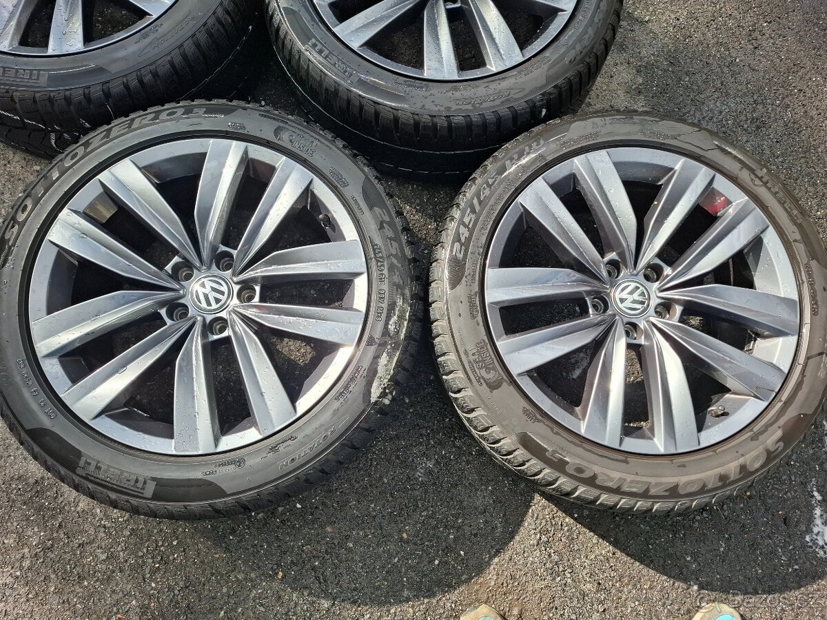 Alu kola 18" VW Almere 5x112 zimni pneu 245/45R18 - 4