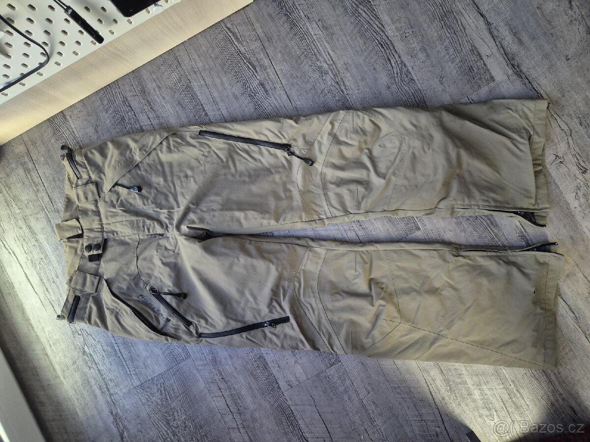 Khaki lyžařské kalhoty vel.S , voděodolnost 15000 mm - 4