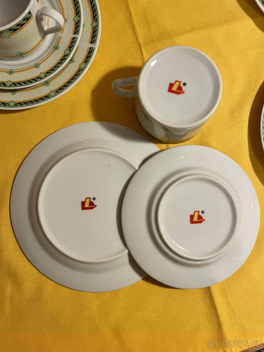 SADA šálků s podšálky+dezertní talířky/18 ks - 4