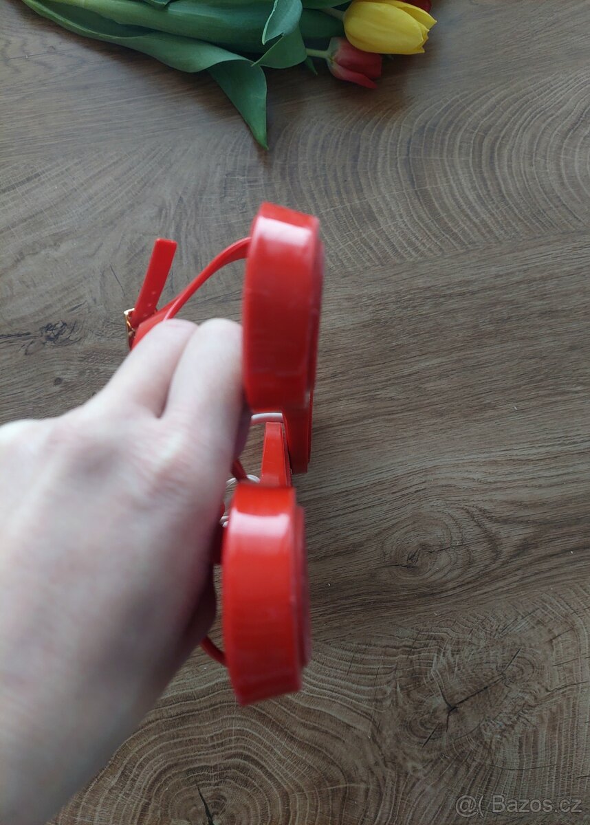 Vel. 38 Melissa červeno bílé sandály - 4