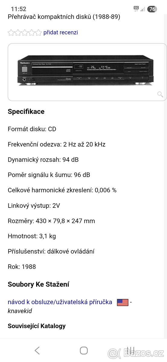 Technics cd přehrávač - 4