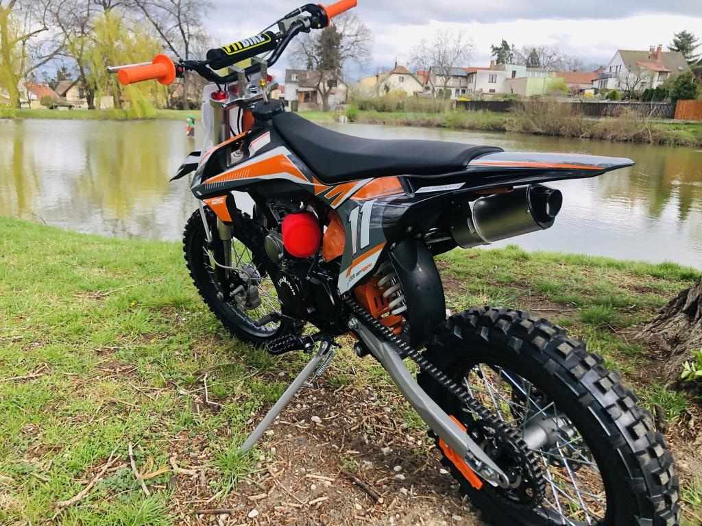 Pitbike Leramotors Shark 125ccm, el. starter, oranžová